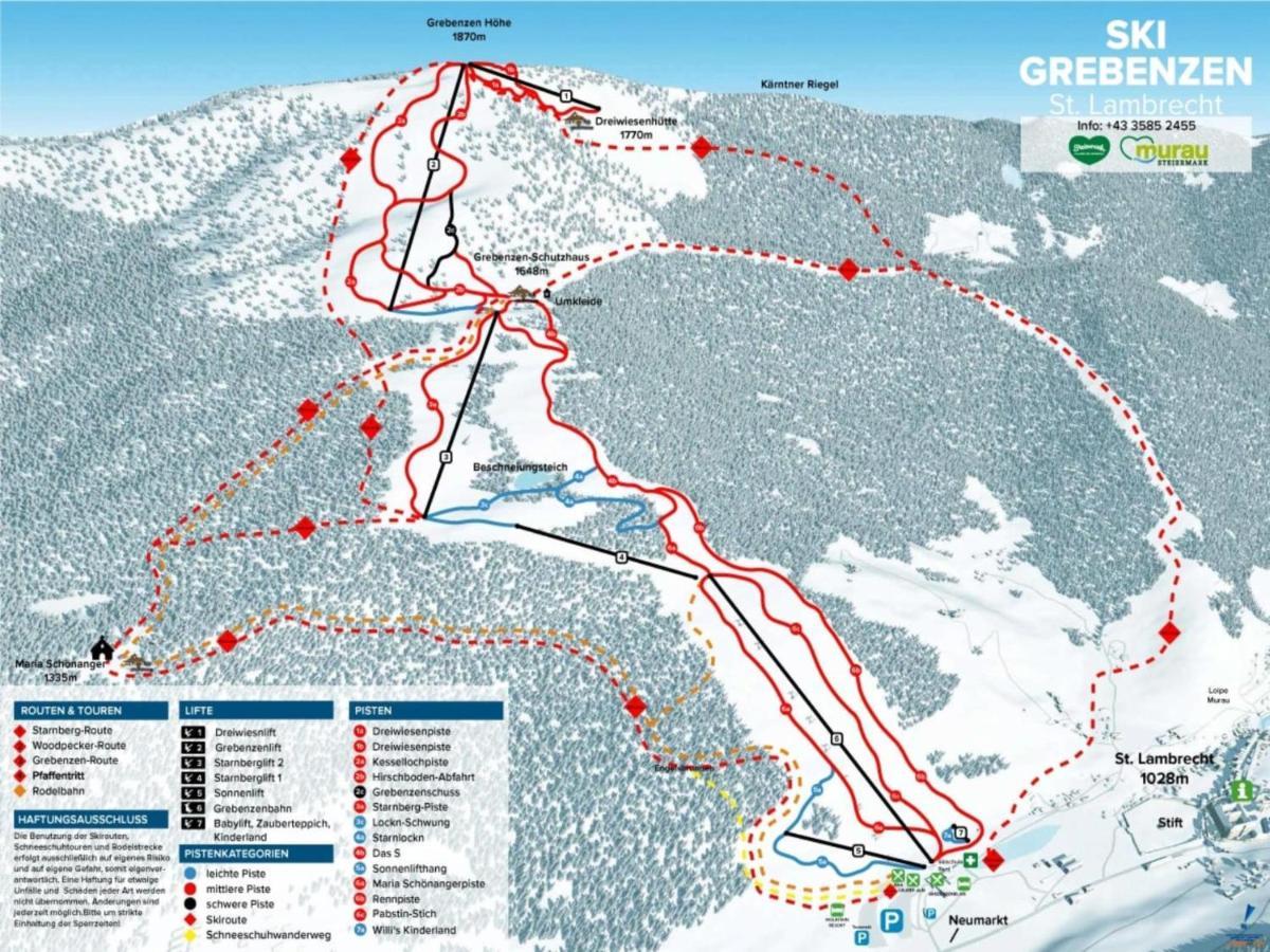 Grebenzenblick C Lejlighed Sankt Lambrecht Eksteriør billede